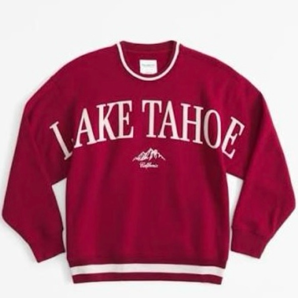 Abercrombie & Fitch Red ‘Lake Tahoe’ Crewneck Sweater